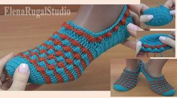 How To Crochet Slippers Step by Step Tutorial 