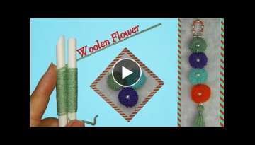 Easy Woolen Flower making new idea