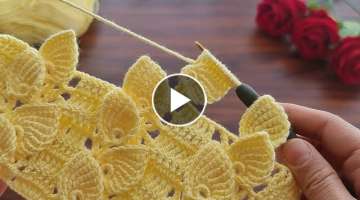 How to make a very beautiful crochet leaf model 