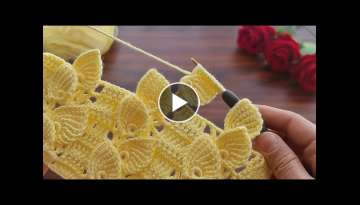 How to make a very beautiful crochet leaf model 