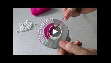 New Amazing Hand Embroidery Flower design idea. Easy Hand Embroidery Flower design trick
