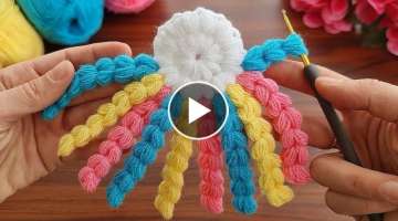 Wow! How to make eye-catching crochet placemat, coaster, bath fiber, placemat.