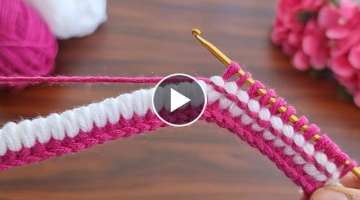 How to make Tunisian crochet knitting pattern