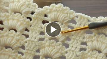 cream color* Super Easy Crochet Baby Blanket For Beginners online Tutoria