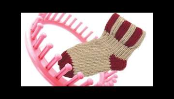 How to knit a sock on a round knitting loom socks