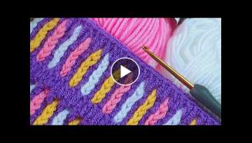 an easy and attractive crochet with leftover yarns