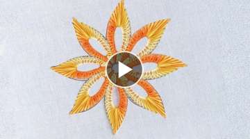 Hand Embroidery very easy florar design needle work