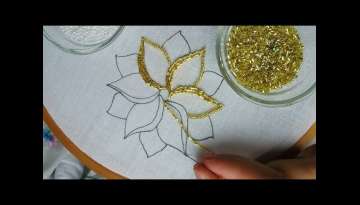 beaded embroidery flower tutorial