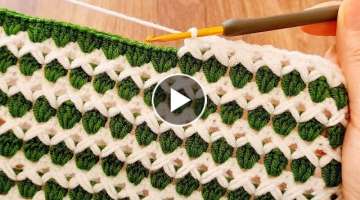 Wow Very Very esay knitting Crochet beybi blanket