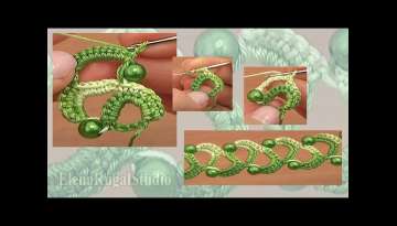 Easy to Crochet Two Side Flat Tape With Beads Tutorial 