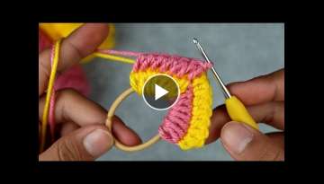 Very easy Tunisian crochet headband making