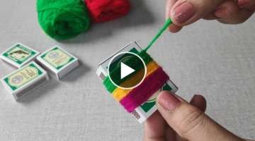 3d Beautiful Hand Embroidery flower design trick with match box