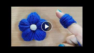 Easy Woolen Flower Making