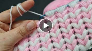Very Easy Tunisian Knitting crochet baby blanket