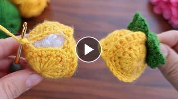  Super easy, very useful crochet keychain ,pincushion 
