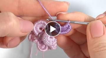 Elementary level/ 3-Round Crochet Flower/Crochet with 2 Colours