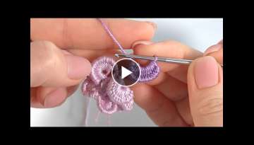Elementary level/ 3-Round Crochet Flower/Crochet with 2 Colours
