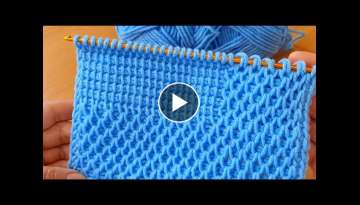 Super Easy Tunisian Knitting krochet baby blanket 