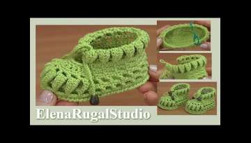 How to make Crochet Baby Shoes Tutorial 