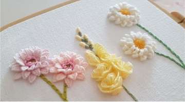 Pastel Flowers Embroidery