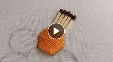New gorgeous flower design with match stick |hand embroidery
