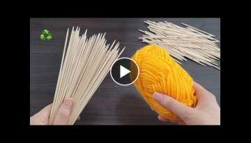 How to make money with wood stick and yarn at home