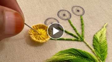 Easy & beautiful flower design|hand embroidery video