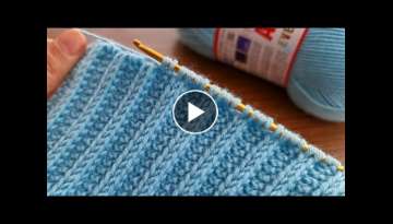 Easy Knitting Tunisian Baby Blanket.