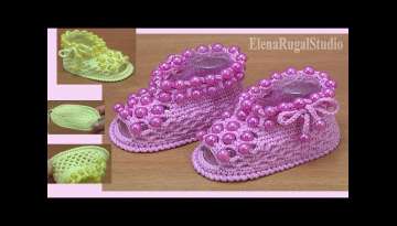 How to Crochet Shoes For Baby Tutorial 