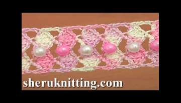 Сrochet Shell Stitch Tape with Beads Tutorial 24