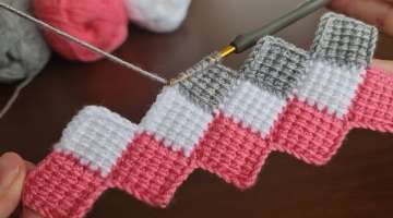 Super Easy Tunisian Knitting Pattern Baby Blanket