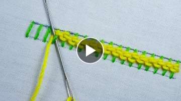raised chain band, basic hand embroidery tutorial