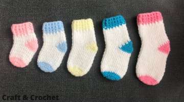 crochet baby socks