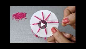 New Amazing Hand Embroidery Latkan Flower design idea