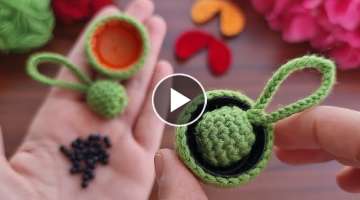 Super easy, very useful crochet ladybug keychain