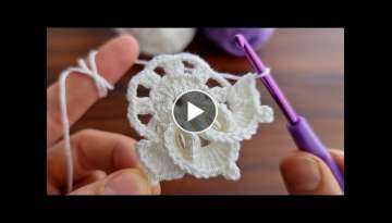 Super Easy Crochet Knitting Flower Motif