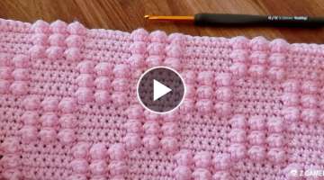 Easy and beautiful crochet knitting pattern baby blanket