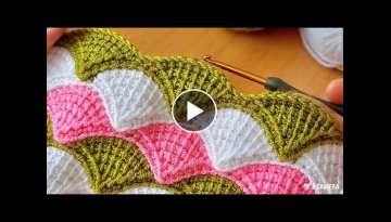 Super esay Tunisan knitting Crochet beybi blanket