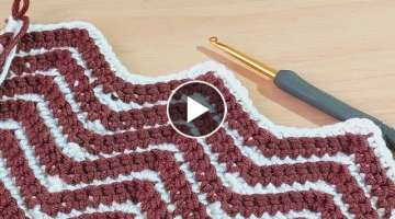 awesome super easy zigzag crochet knitting model