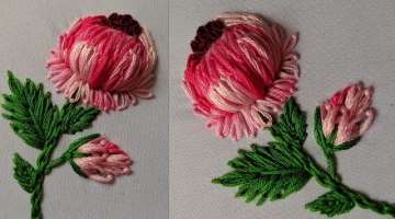 Amazing 3d Hand Embroidery Flower design tutorial