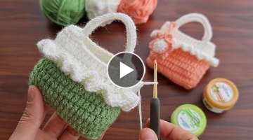 Crochet bag for gifts or souvenirs Cute Small Crochet Bag with