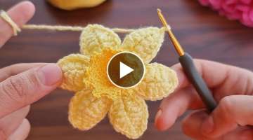 Super Easy Crochet Knitting Flower Model