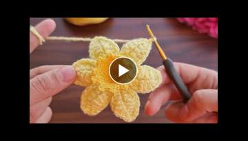 Super Easy Crochet Knitting Flower Model