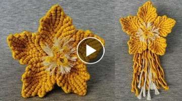 DIY Macrame Flower Tutorial (step by step)