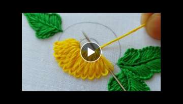 latest & easy flower design|braid stitch|hand embroidery|embroidery designs|designs