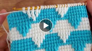 Simple Tunisian Knitting Pattern Baby Blanket
