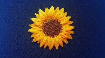 New Design: 3D Embroidery of Sunflower