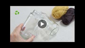 Super Easy idea made of glass bottles and wool
