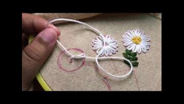 Daisy hand embroidery
