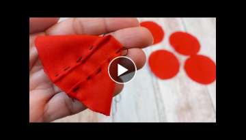 Amazing Art|Easy DIY Ribbon Flowers|Hand Embroidery desig
